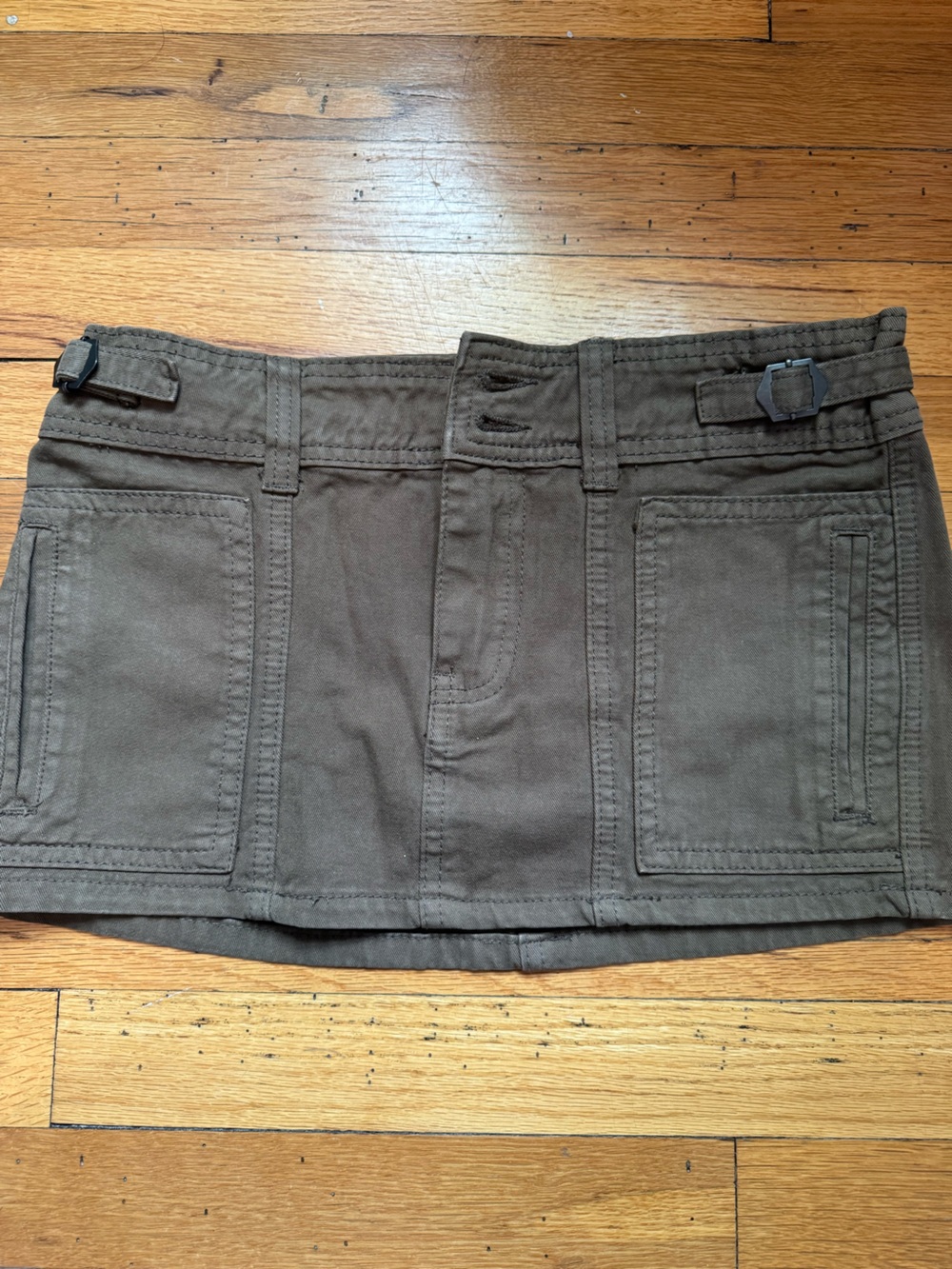 Brandy Melville Olive Cargo Mini Skirt
